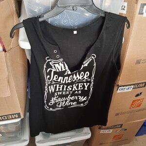 Smooth AS Jennessee Whiskey Sweet as Strawberry Wine TShirt Sleeveless Black L